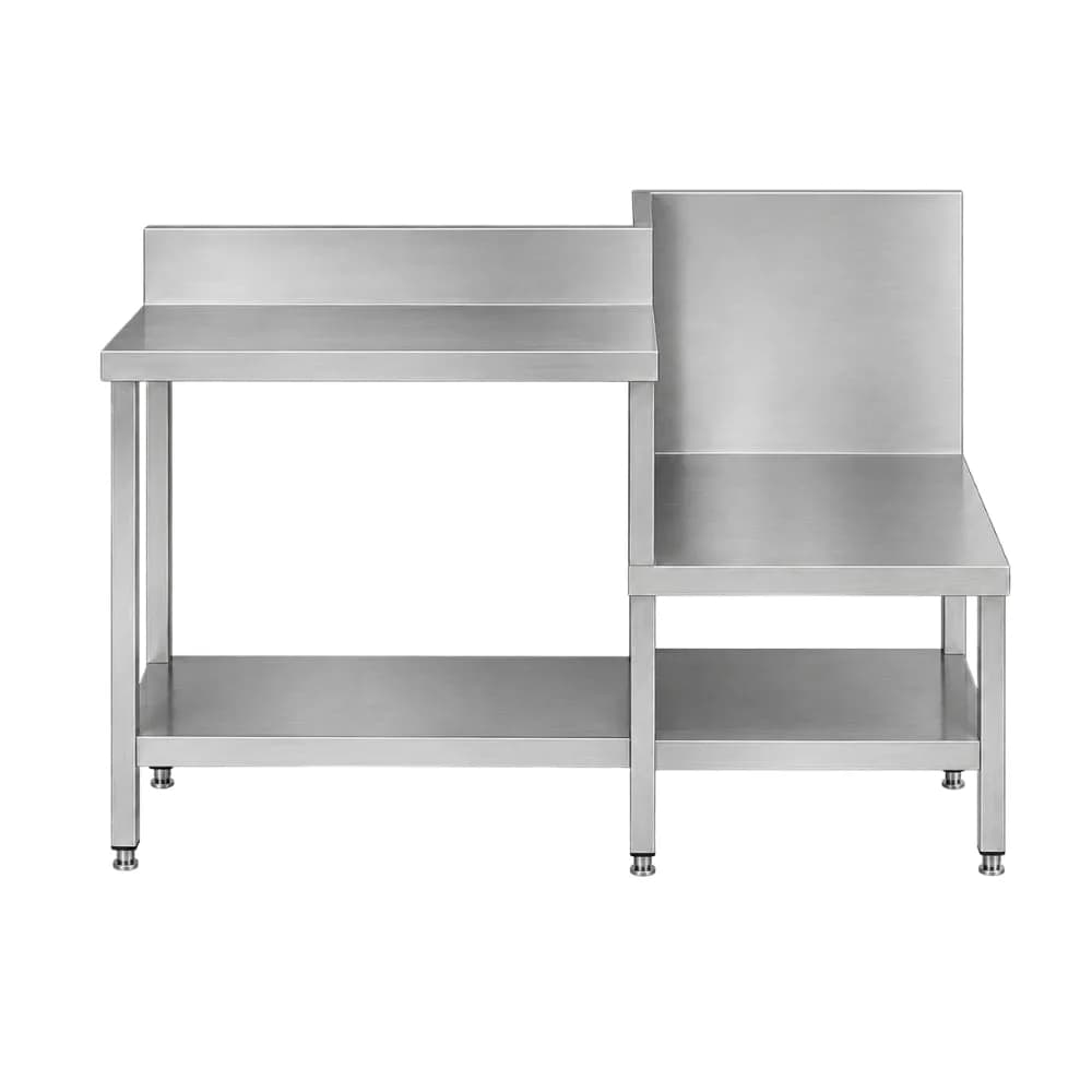 Bàn 2 tầng giật cấp ôm góc cột VinaPro Inox VP-B2GC inox 304