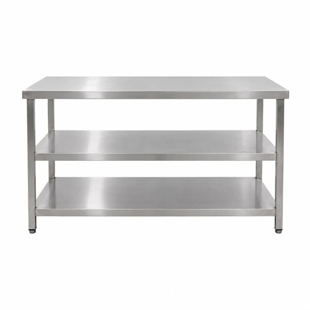 Bàn chặt inox có 2 giá phẳng VP-BC2GP