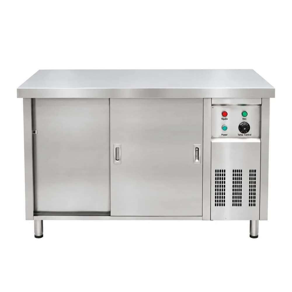 Bàn tủ sấy bát cửa lùa VinaPro Inox VP-BS1L công suất 2kW