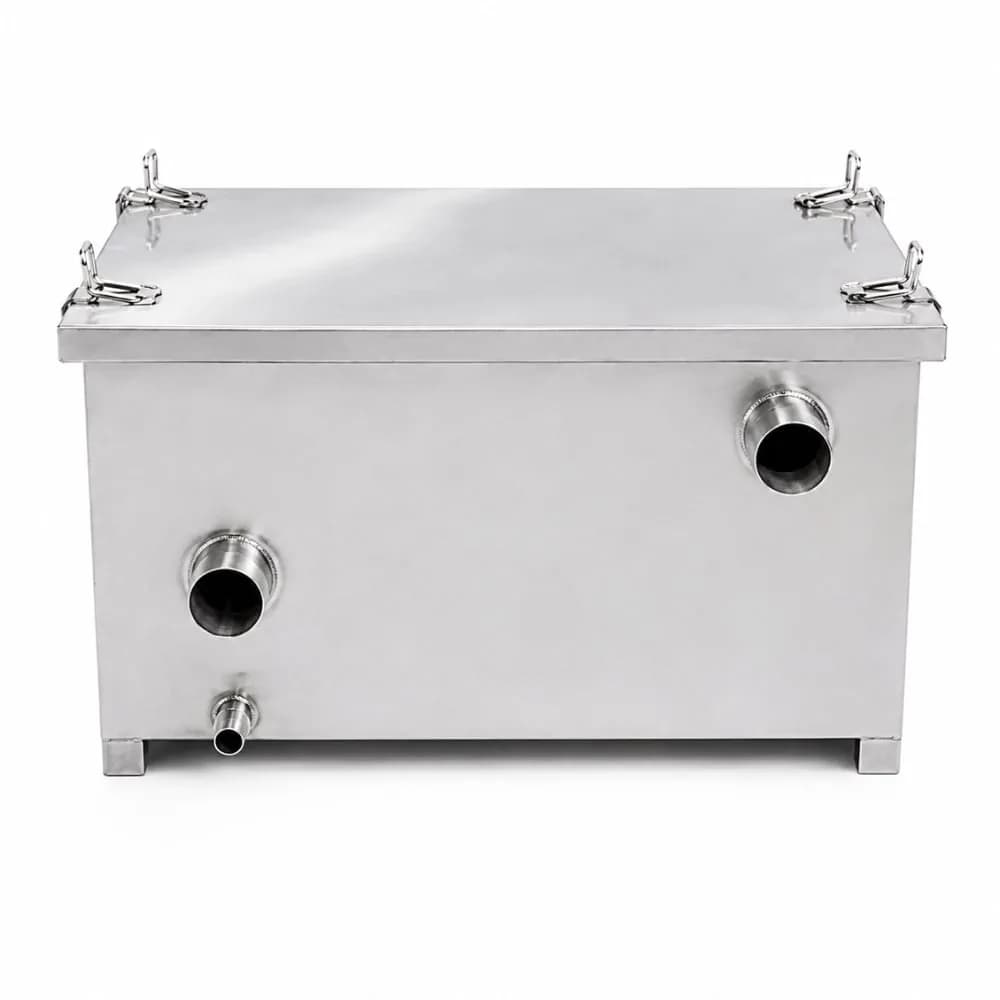 Bẫy mỡ 50 lít VinaPro Inox VP-BM50 inox 304 thiết kế 3 ngăn