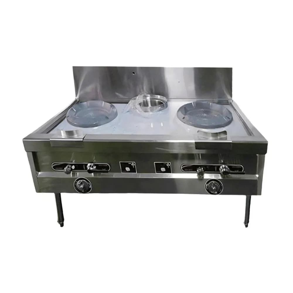 Bếp Á 2 họng gang có quạt thổi 1m5 (Chỉnh gió & Lửa mồi)