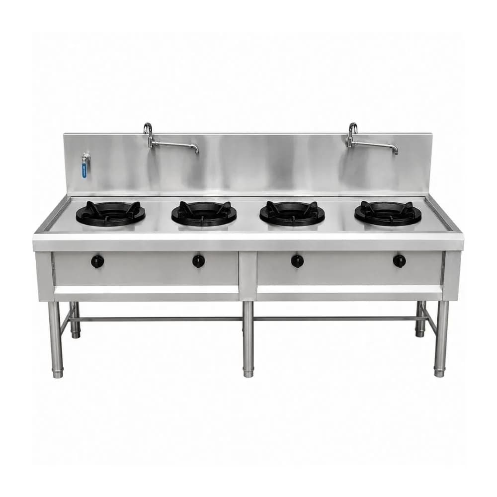 Bếp á 4 họng VinaPro Inox VP-NP10KW dài 2800mm inox 304