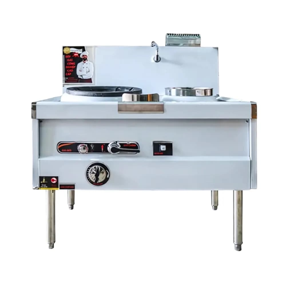 Bếp á đơn có quạt thổi họng đất 1100x1000x800/350 mm