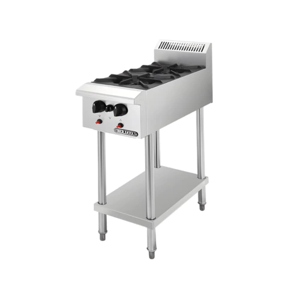 Bếp âu 2 họng chân đứng Berjaya OB2FS-17 công suất 40.000 Btu/Hr