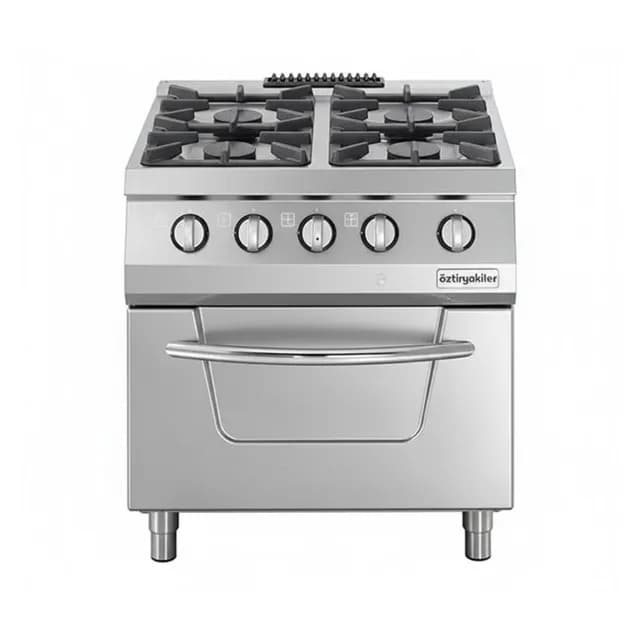 Bếp Âu 4 họng có lò nướng Ozti OSOGF 8070L dùng gas 31 kW