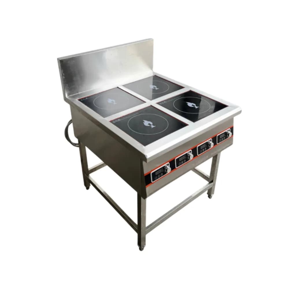 Bếp âu 4 họng điện từ chân cao công suất 3,5kw x 4