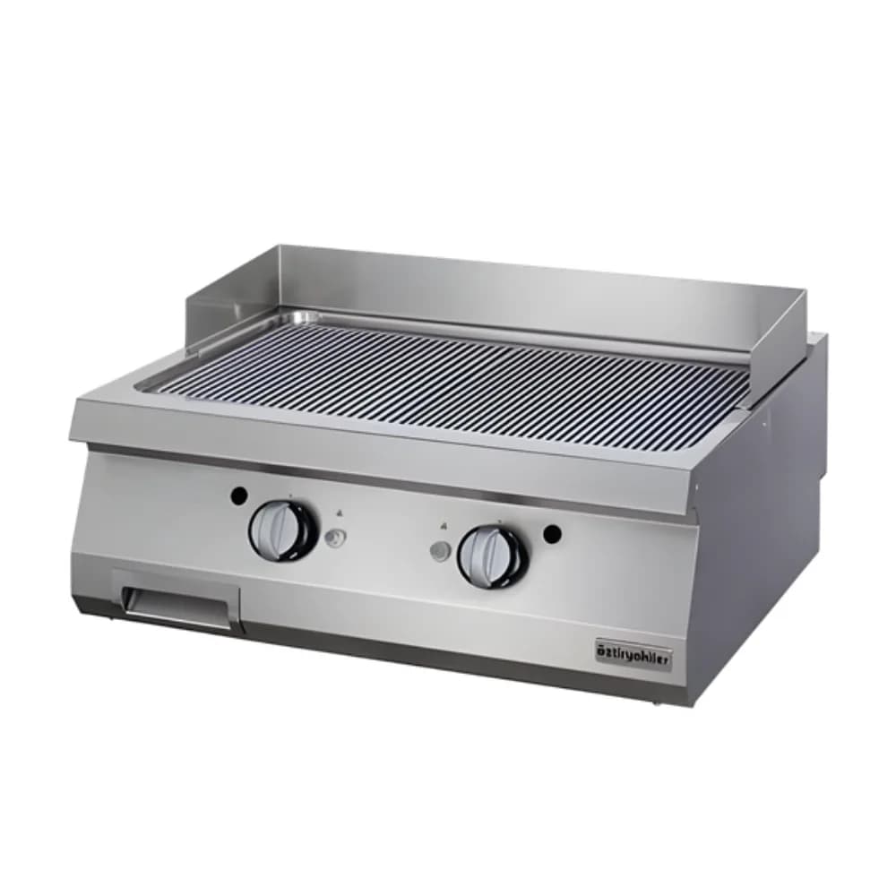 Bếp chiên nhám đôi dùng gas Ozti OGG 8070 N (Bề mặt thép carbon)