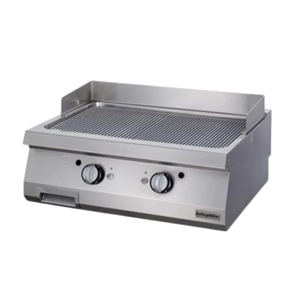 Bếp Chiên Nhám Đôi Dùng Gas Ozti OGG 8070 N C ( Bề mặt Crom)