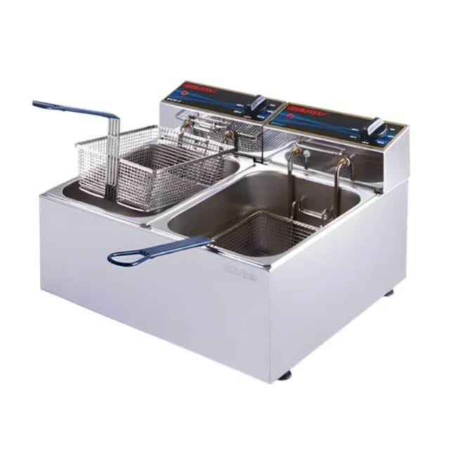Bếp chiên nhúng điện đôi Berjaya DF11D-17 dung tích 9L x 2