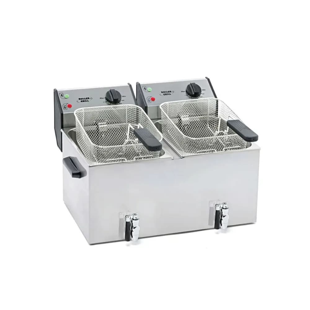 Bếp chiên nhúng đôi Roller Grill FD80DR dung tích 2x8L có van xả dầu