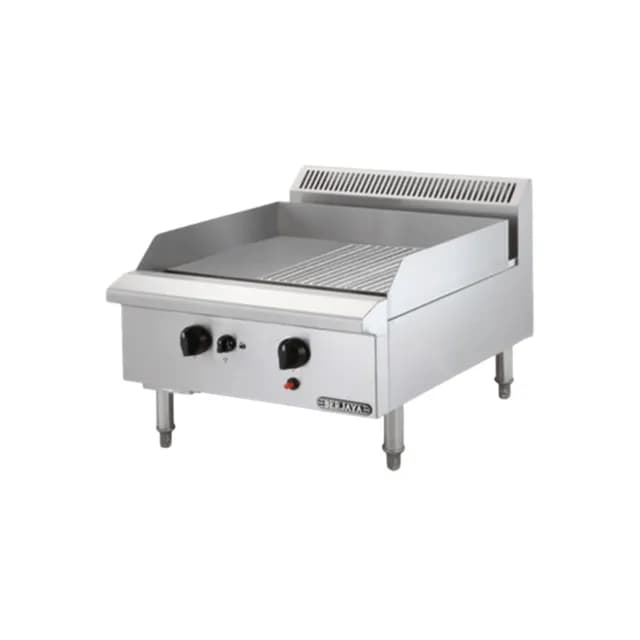 Bếp chiên nửa phẳng nửa nhám Berjaya GG2BHR-17 2 họng đốt