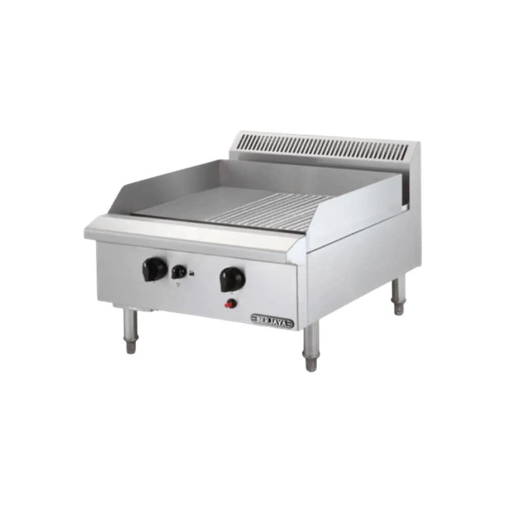 Bếp chiên nửa phẳng nửa nhám Berjaya GG2BHR-17 2 họng đốt