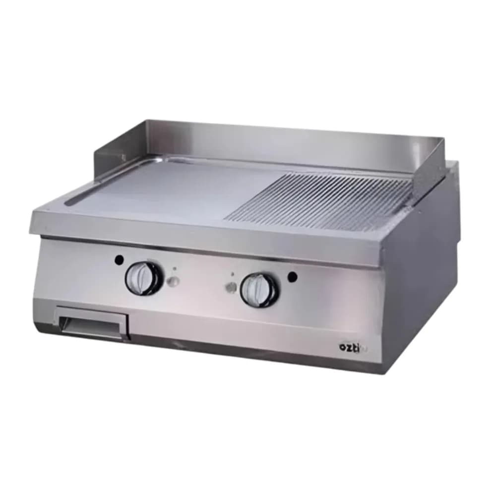 Bếp Chiên Nửa Phẳng Nửa Nhám Dùng Điện OGE 8070 1/2 N (Bề mặt thép carbon)