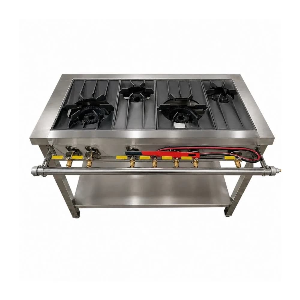 Bếp gas công nghiệp VinaPro Inox BD-2T2N 2 họng to 2 họng nhỏ