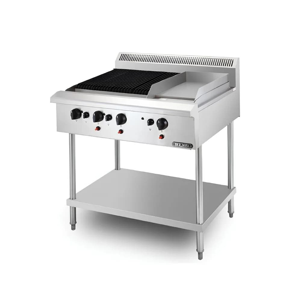 Bếp nướng kết hợp chiên phẳng Berjaya CB3BGG1BFS-17 3 họng đốt
