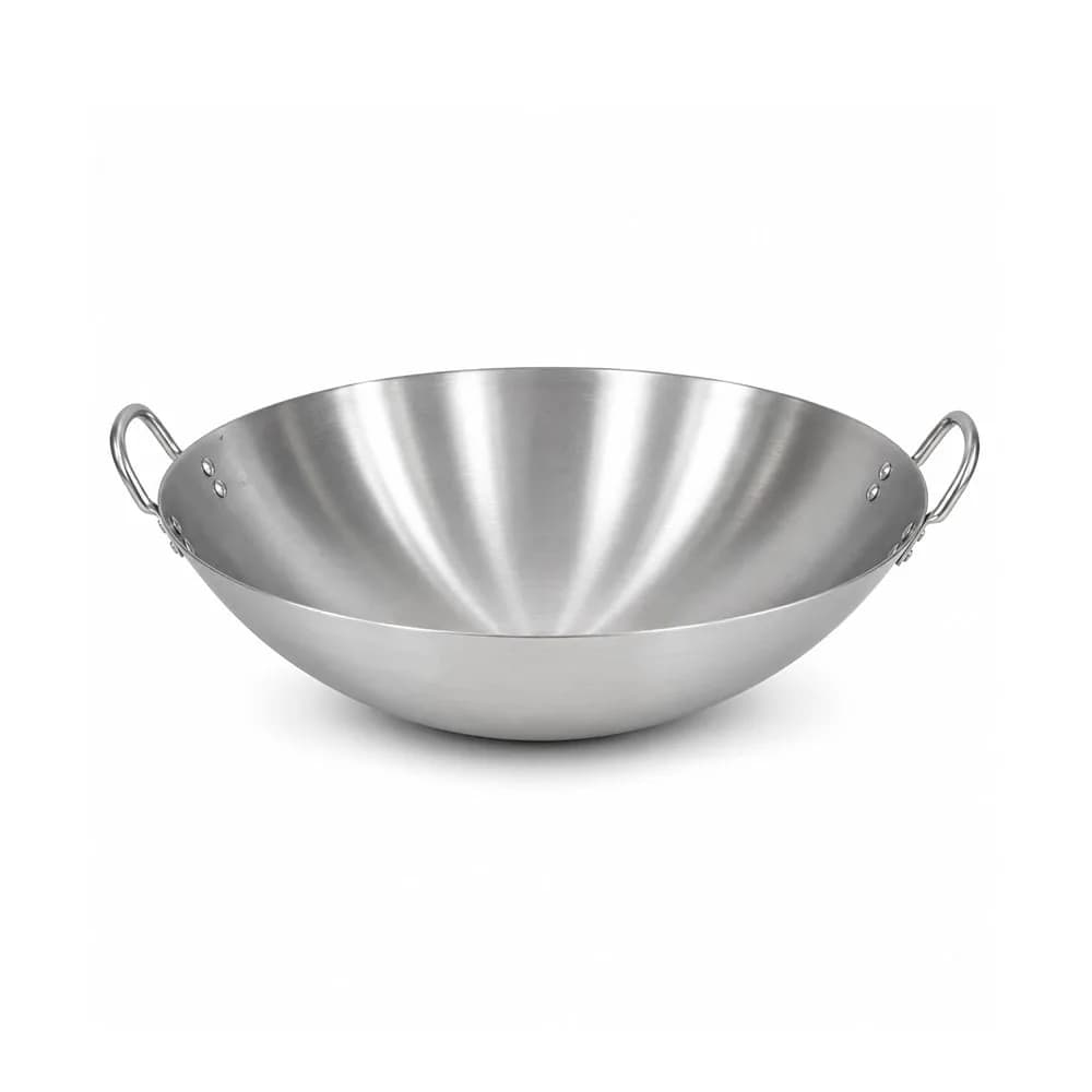 Chảo lõm inox 409 50cm cho bếp công nghiệp lòng sâu hai quai