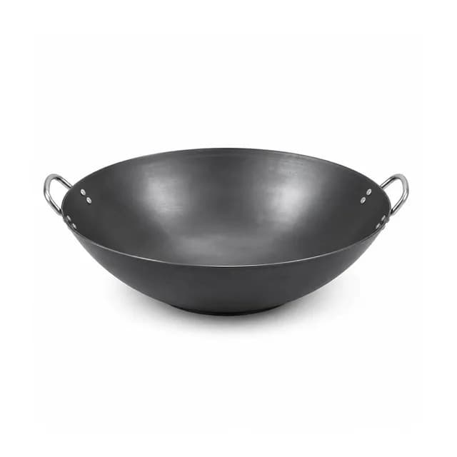 Chảo lõm thép carbon 50cm lòng sâu hai quai cầm