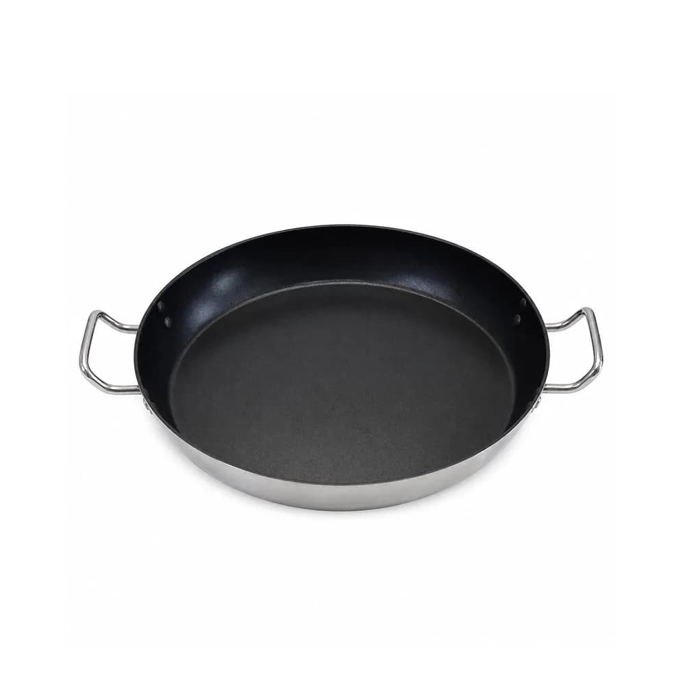 Chảo phẳng inox chống dính 3 lớp 40cm đáy liền 38cm cao 5.5cm