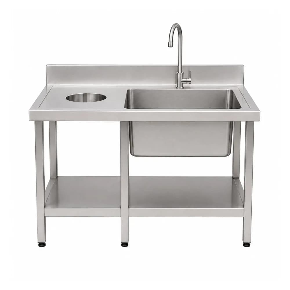 Chậu rửa đơn cánh trái có lỗ xả rác VP-CR1TR
