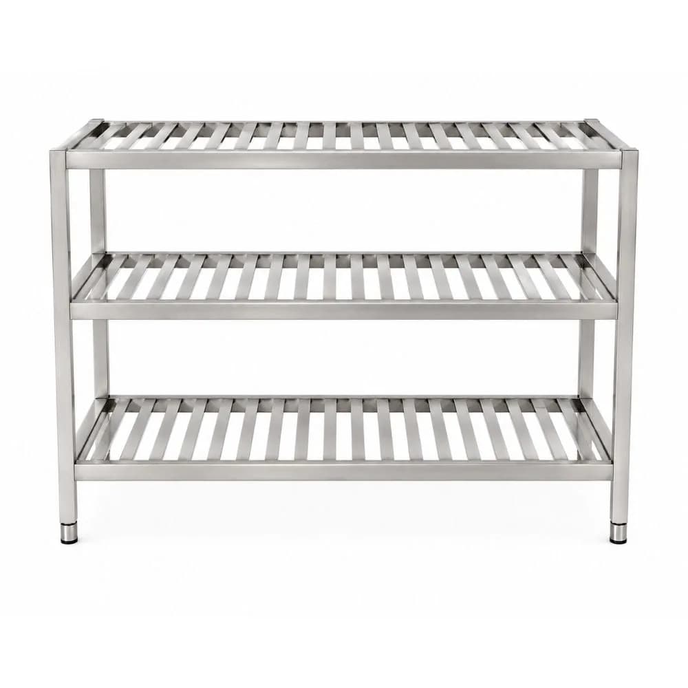 Giá inox 3 tầng nan VinaPro Inox VP-GN03 kích thước 1200x500x1200mm