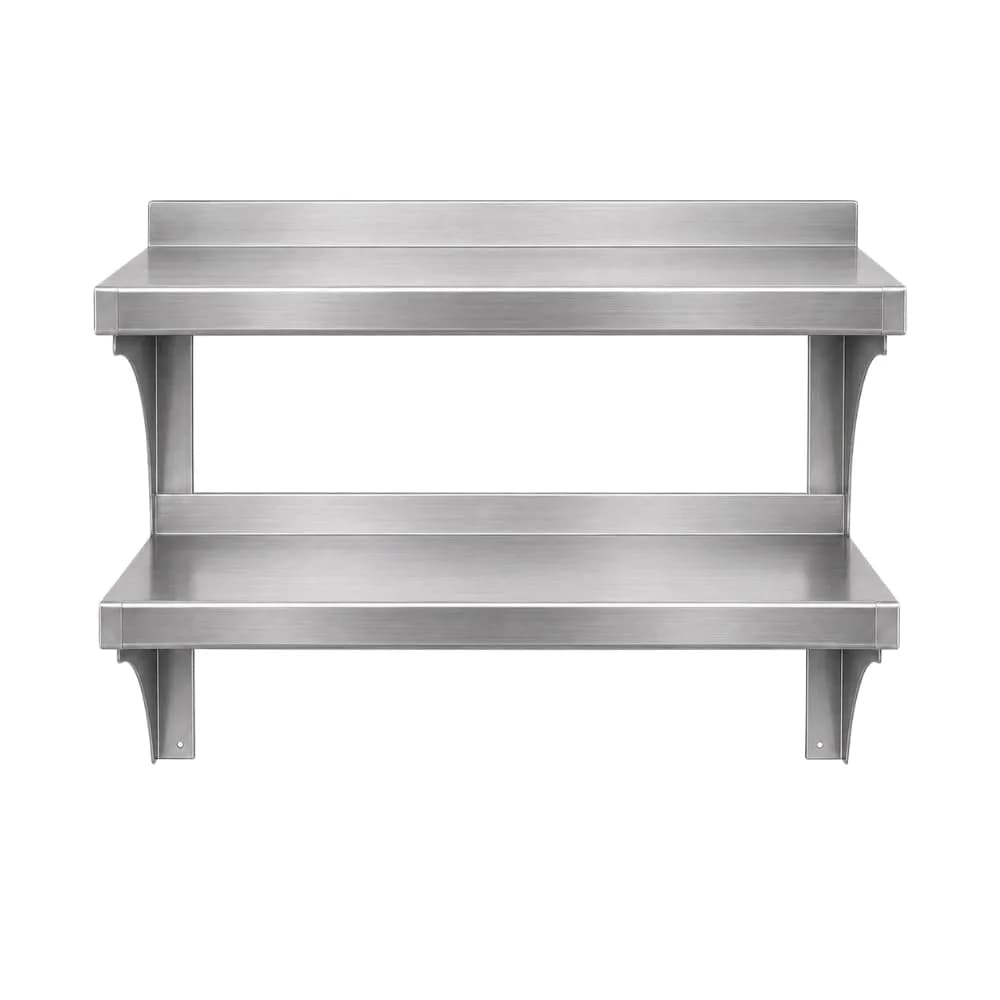 Giá phẳng inox treo tường 2 tầng VinaPro Inox VP-GPT02 kích thước 1200mm