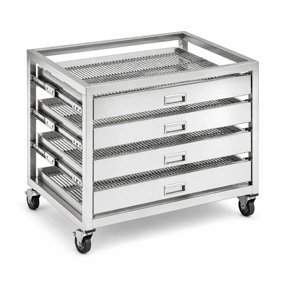 Giá úp cốc 4 tầng di động