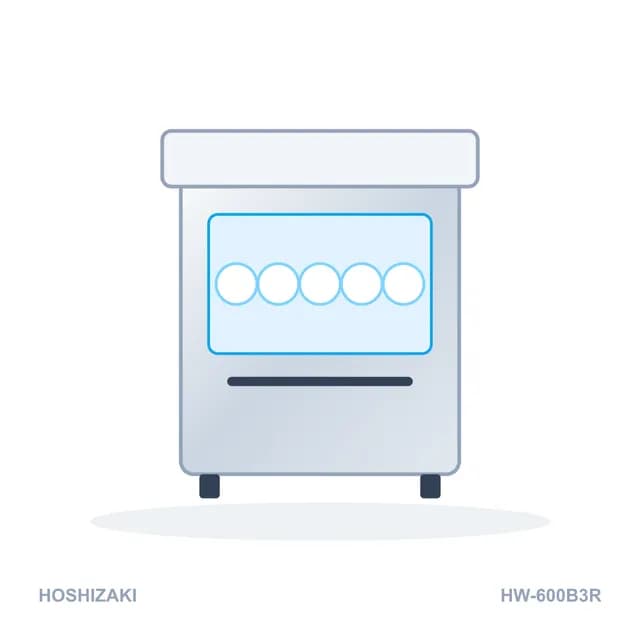 Máy rửa bát cửa trượt Hoshizaki HW-600B3R