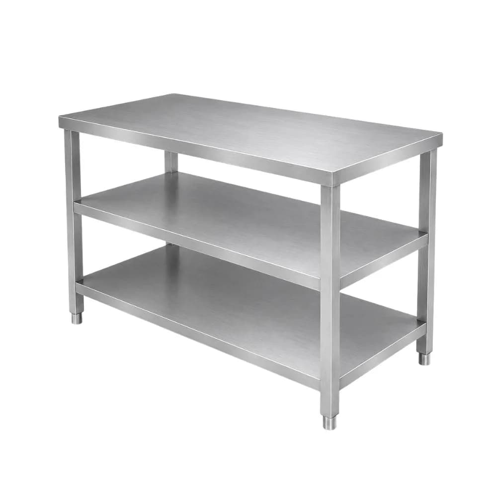 Kệ inox 3 tầng giá phẳng VinaPro Inox VP-KP3T kích thước 1500x500x1200mm