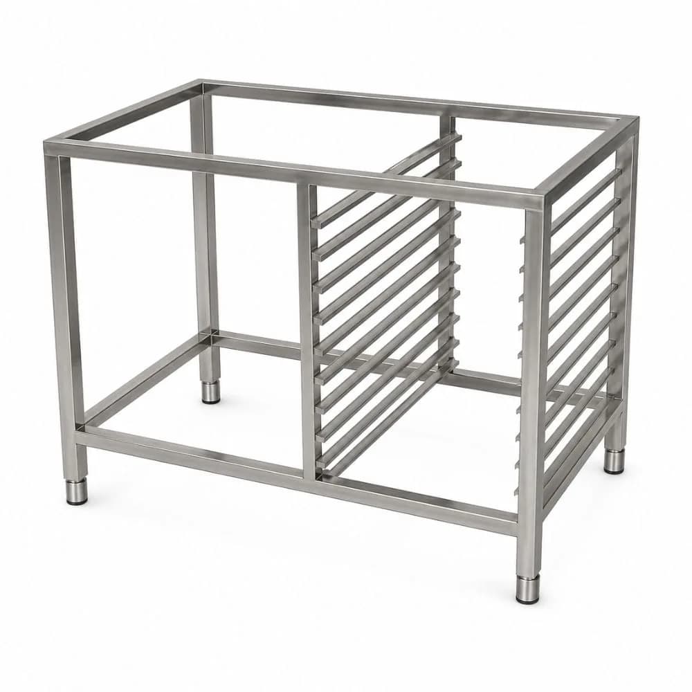 Kệ inox để lò nướng có dãy gát khay VP-KLN01