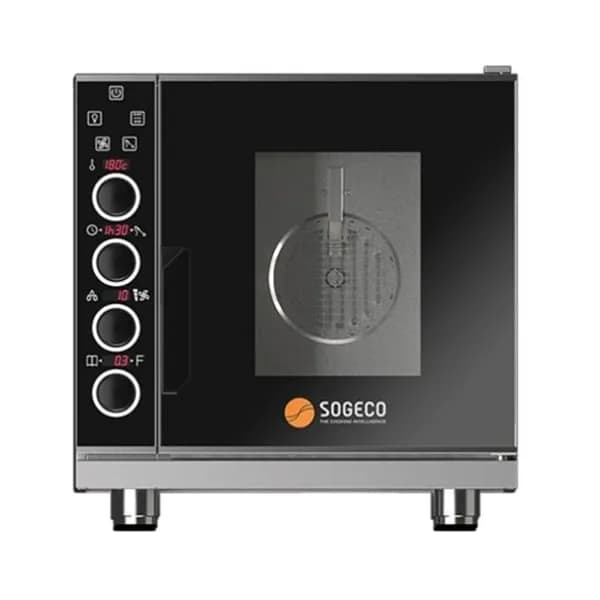 Lò hấp nướng đa năng Sogeco 5XGN 2/3 5 khay GN2/3 hiển thị Digital
