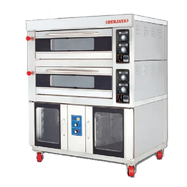 Lò nướng điện kèm tủ ủ bột Berjaya BJY-2B+16PF-E 2 tầng 16 khay