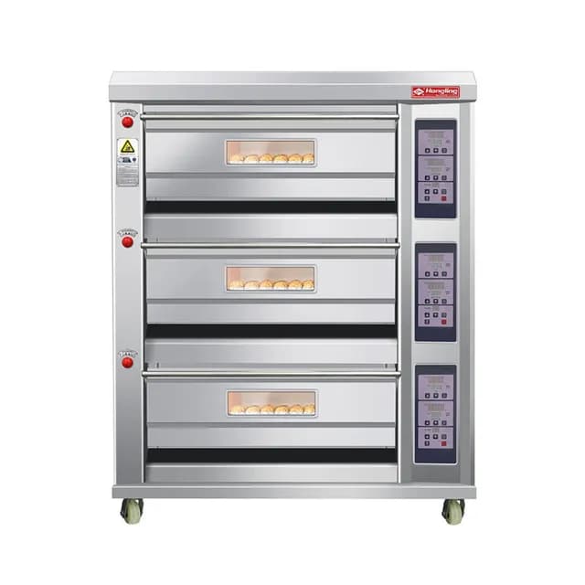 Lò sàn nướng bánh dùng gas Hongling HLY-306DB 3 tầng 6 khay