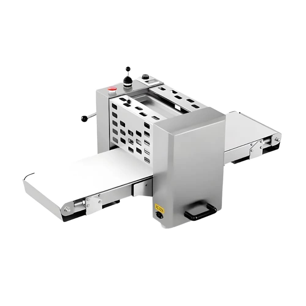 Máy cán bột 2 chiều để bàn Hongling MT400 băng tải 400mm