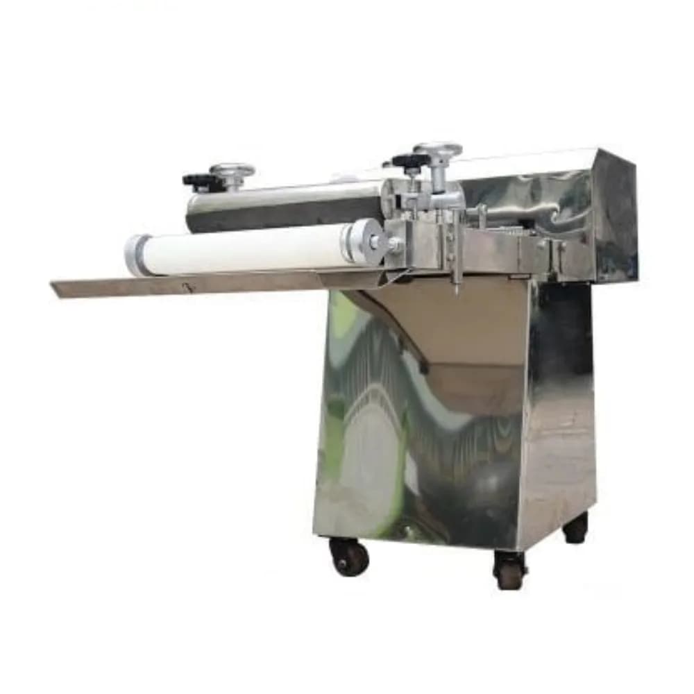Máy cán bột mì 1 băng tải khung thép inox