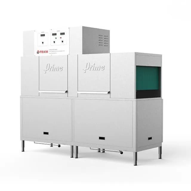 Máy rửa bát băng chuyền Prime PMFE-600E công suất 1090 rack/giờ