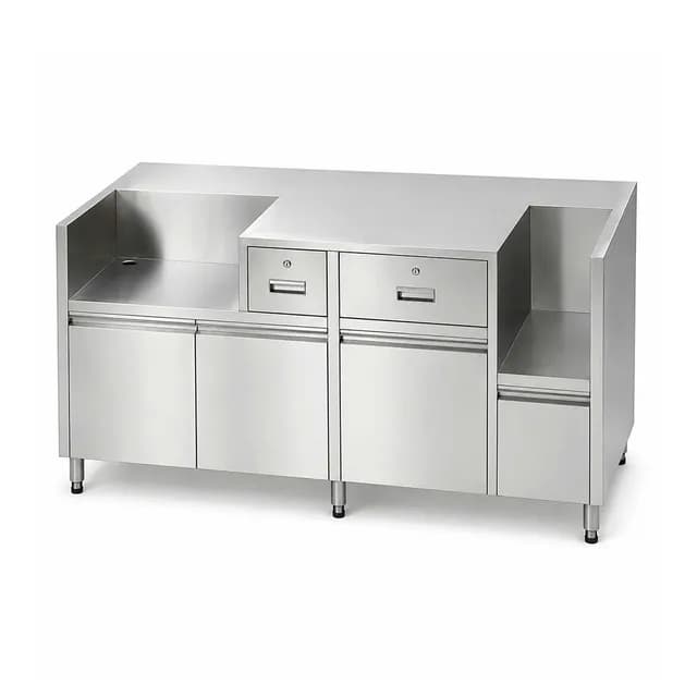Quầy thu ngân inox VinaPro Inox VP-QTN01 1900x900x900mm