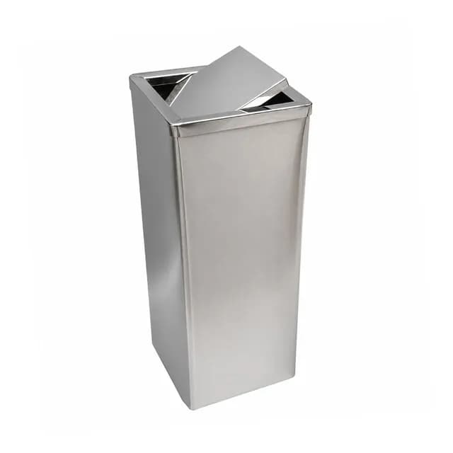 Thùng rác inox 304 VinaPro Inox VP-TRV02 nắp lật 430x410x600mm