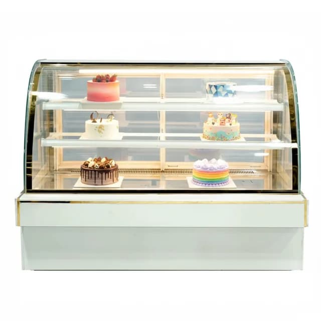 Tủ bánh kem 3 tầng kính cong 1m8 dung tích 580L