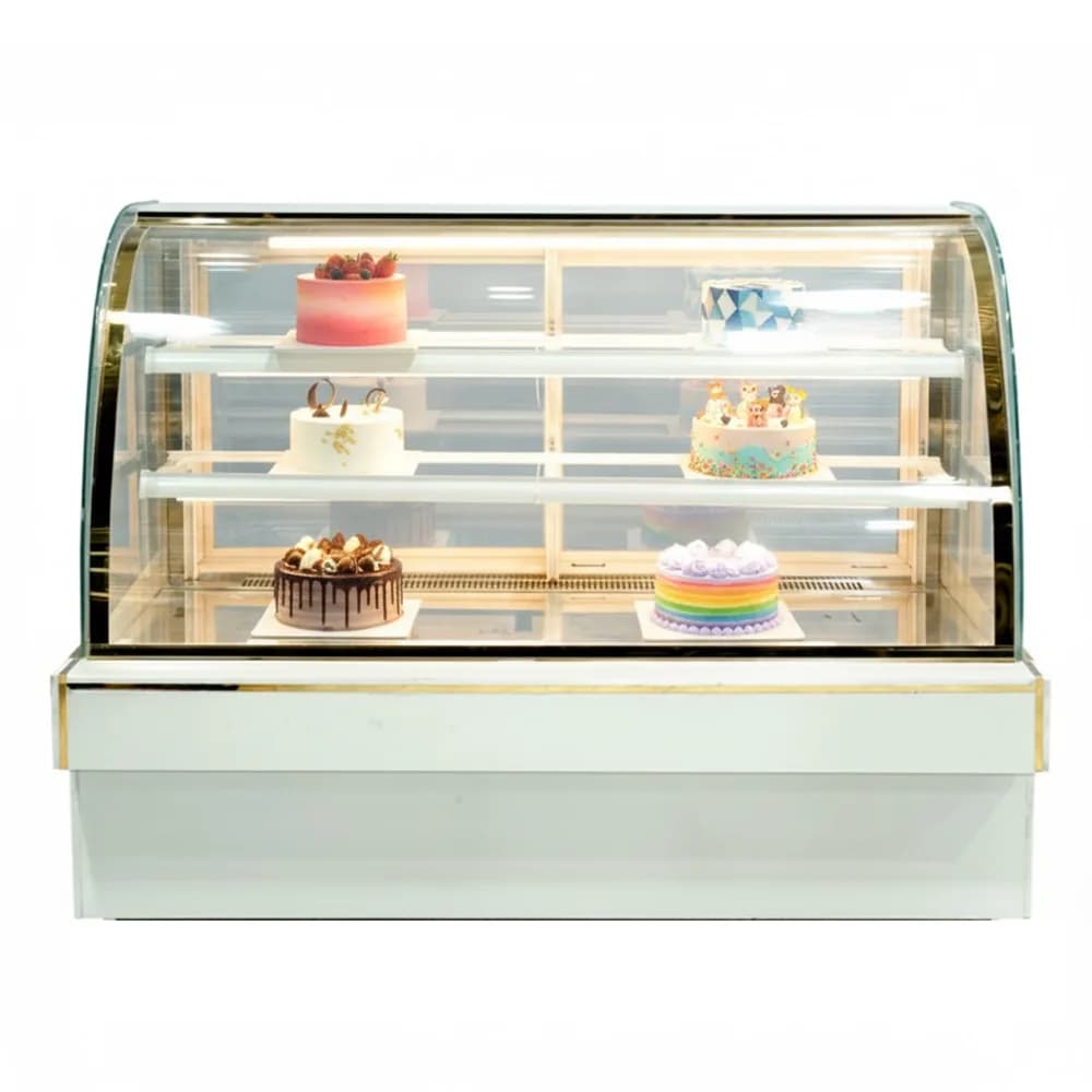 Tủ bánh kem 3 tầng kính cong 1m8 dung tích 580L