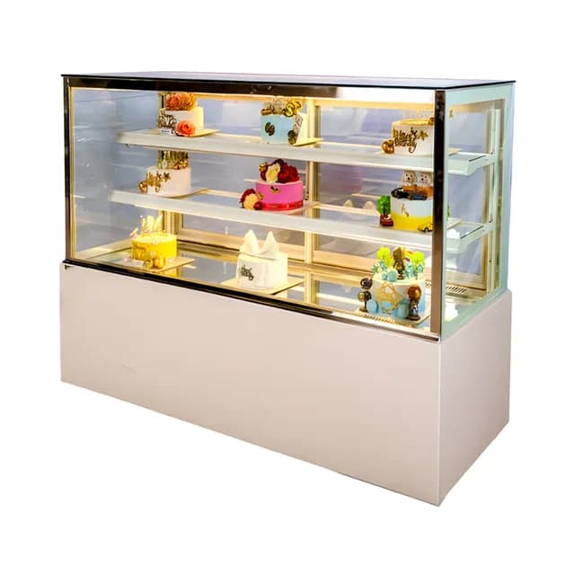 Tủ bánh kem 3 tầng kính vuông 1m8 Secop 750W