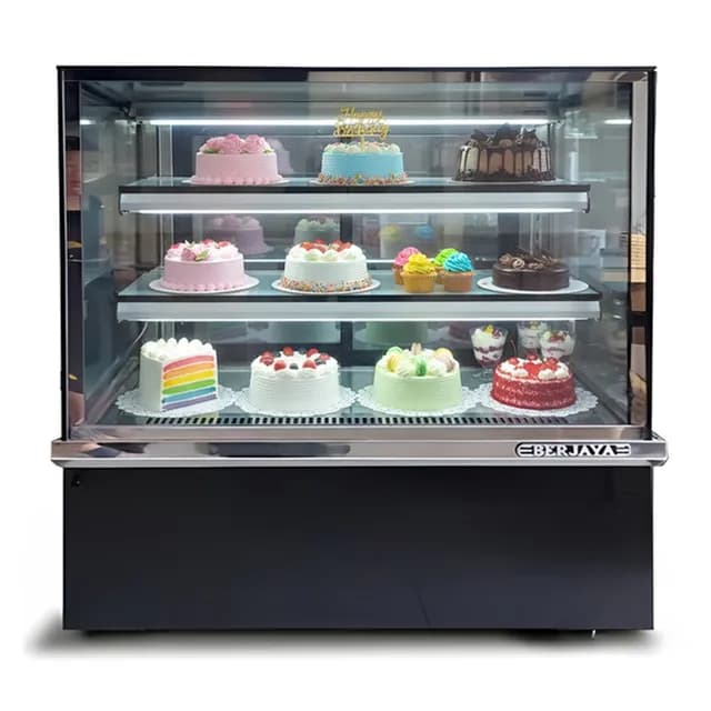Tủ bánh kem Berjaya RCS18SB13-2FB kính vuông dung tích 770,9 lít