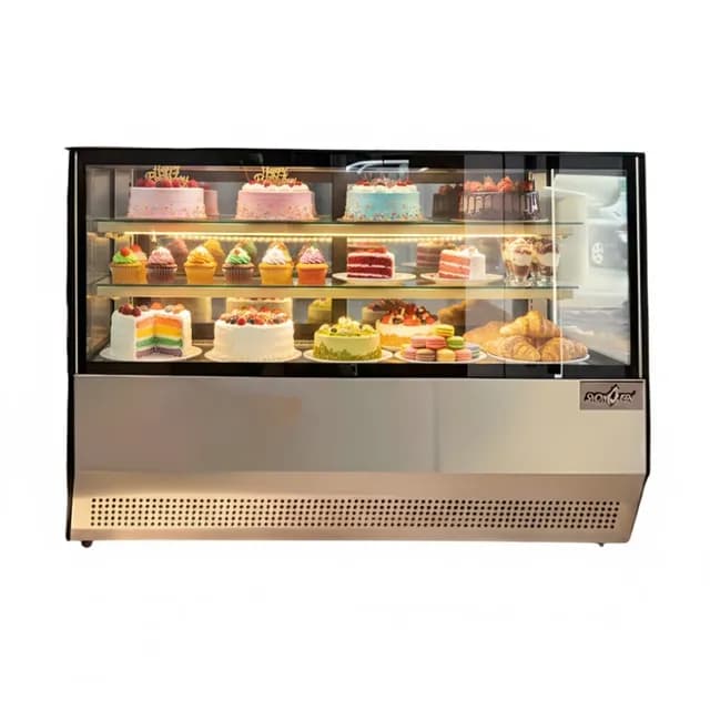Tủ bánh kem để bàn Snow Queen 1m2 kính vuông dài 1200mm