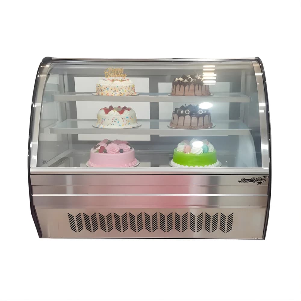 Tủ bánh kem mini để bàn kính cong Snow Queen 90cm
