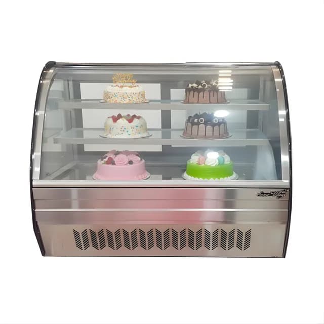 Tủ bánh kem mini để bàn kính cong Snow Queen GB-120-3 90cm