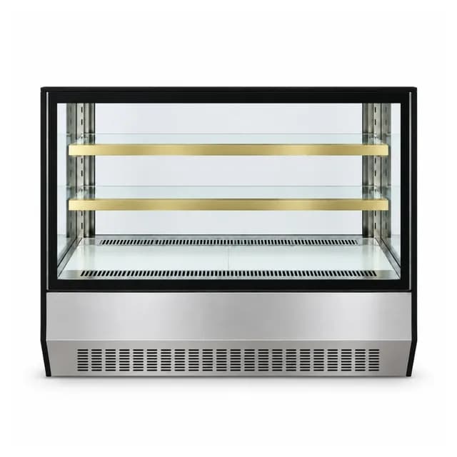 Tủ bánh kem mini để bàn kính vuông 90cm – Sấy kính 2 mặt