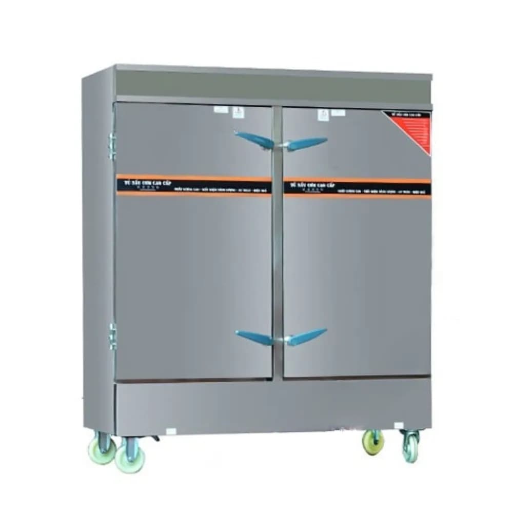 Tủ nấu cơm 2 cửa 24 khay dùng điện (nấu 60Kg-70kg gạo/lần)