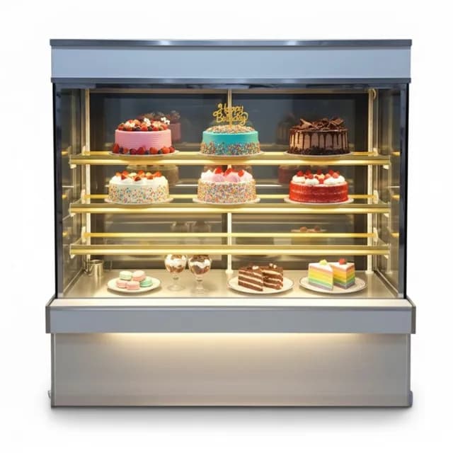 Tủ trưng bày bánh kem 5 tầng Snow Queen 1m8 sấy kính
