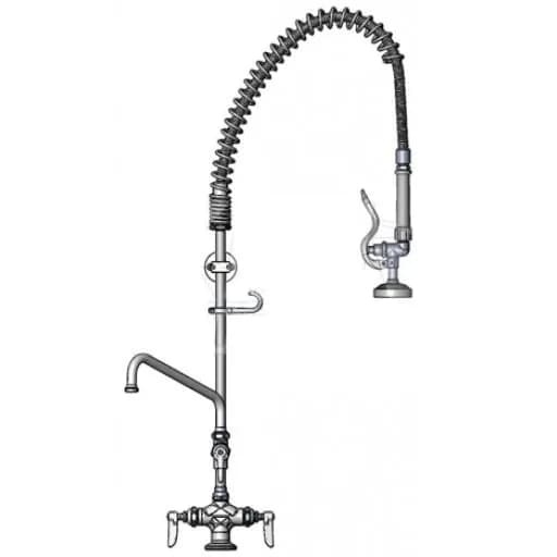 Vòi phun tráng có vòi phụ T&S B-0113-ADF10-B cao 1138mm chân đế đồng