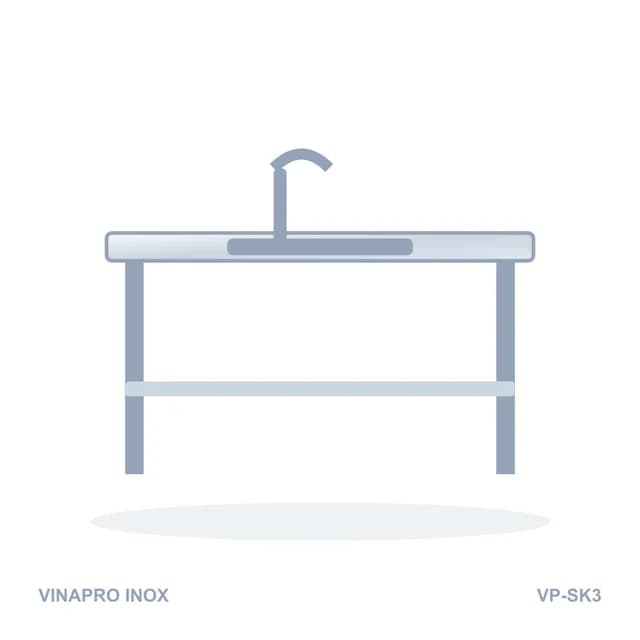 Chậu rửa 3 hố 1m8 VinaPro
