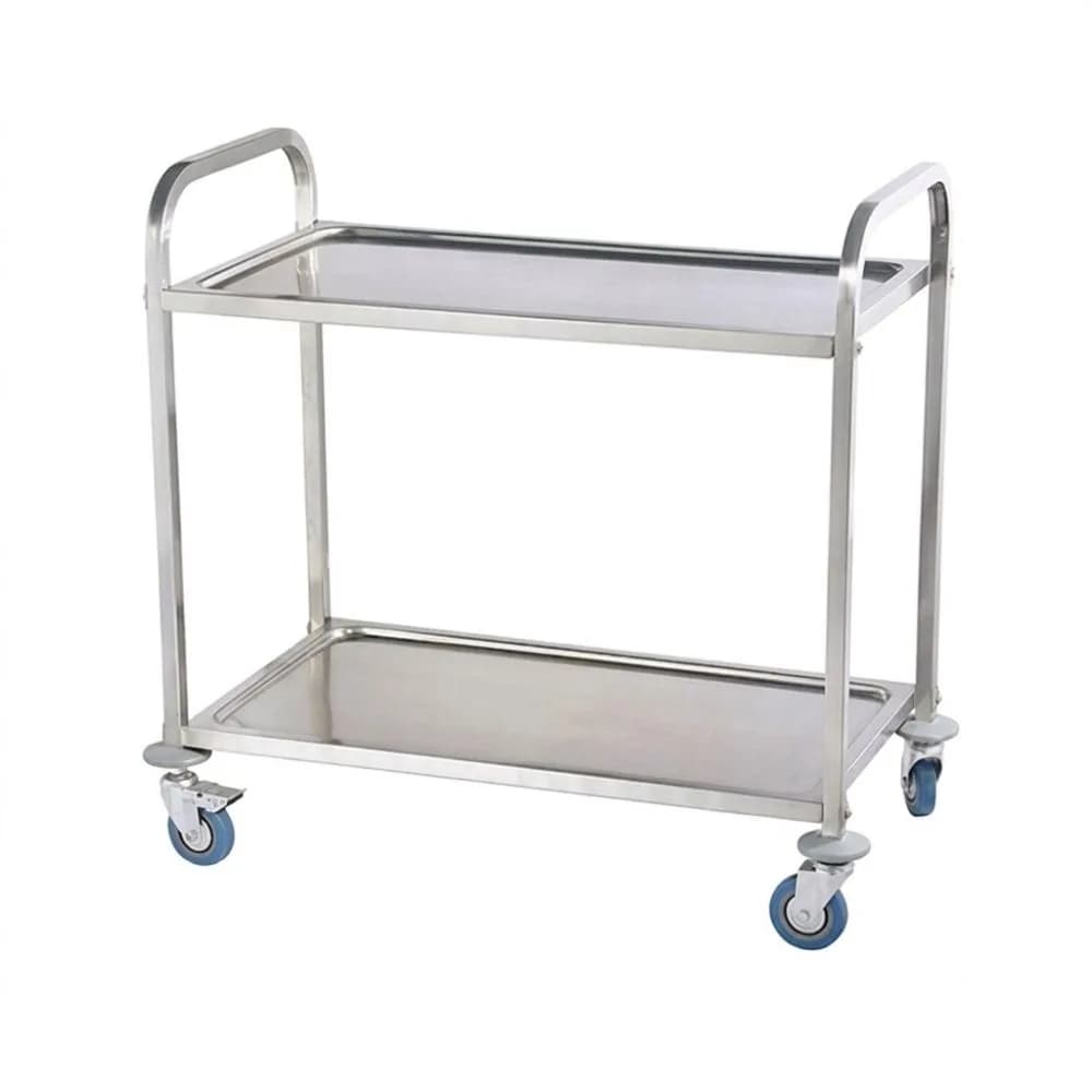 Xe đẩy inox 2 tầng VinaPro Inox VP-XD02 kích thước 750 × 550 × 850 mm